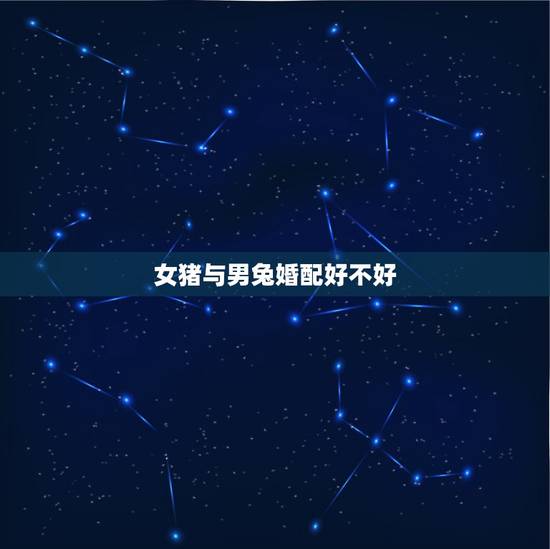 女猪与男兔婚配好不好，属猪女和属兔男配吗