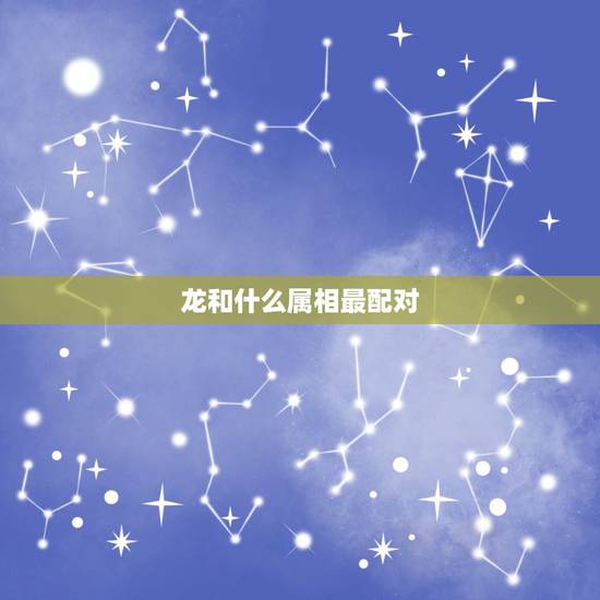 龙和什么属相最配对，龙和什么属相合