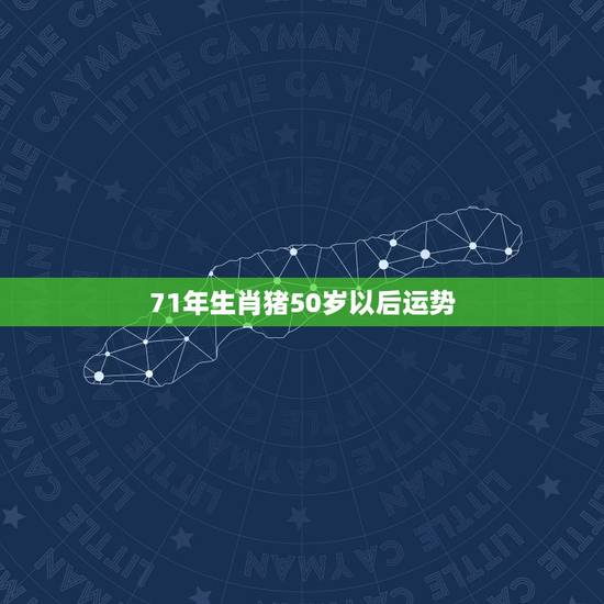 71年生肖猪50岁以后运势，71年属猪49岁有一灾2021的运气