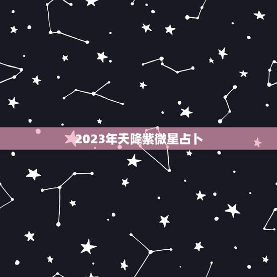2023年天降紫微星占卜，2023世界巨星紫微星