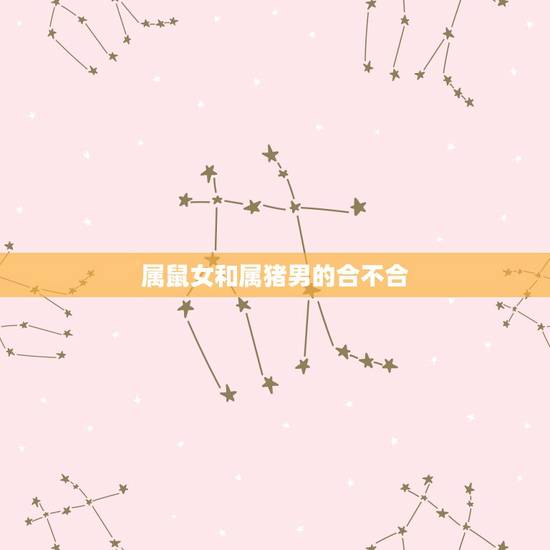 属鼠女和属猪男的合不合,属猪的男生和属鼠的 属鼠女和属猪男的合不合,属猪的男生和属鼠的