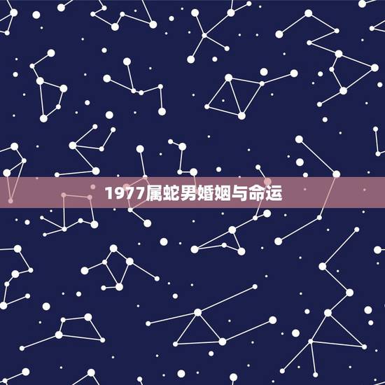 1977属蛇男婚姻与命运，1977年属蛇人婚姻命运
