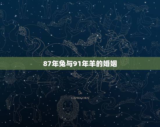 87年兔与91年羊的婚姻,1991年属羊的男和1987年属兔的女结婚相 87年兔与91年羊的婚姻,1991年属羊的男和1987年属兔的女结婚相