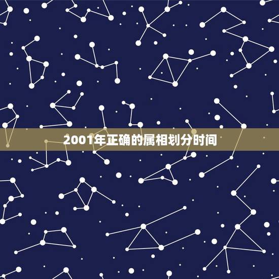 2001年正确的属相划分时间，2001年属相属什么