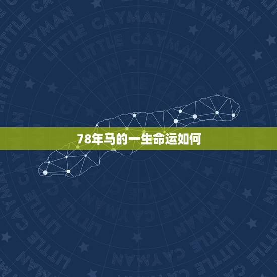 78年马的一生命运如何，78年属马是什么命