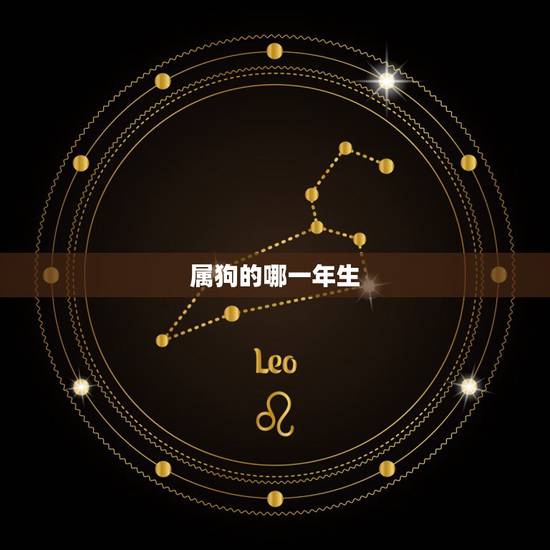 属狗的哪一年生,狗年都是哪年出生 属狗的哪一年生,狗年都是哪年出生