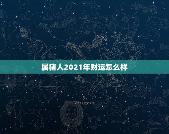 属猪人2021年财运怎么样，今年属猪的财运和运气如何2021年