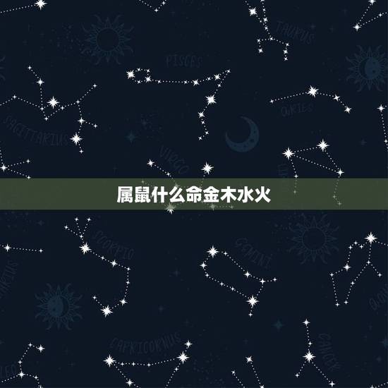 属鼠什么命金木水火，72年属鼠47岁有一灾
