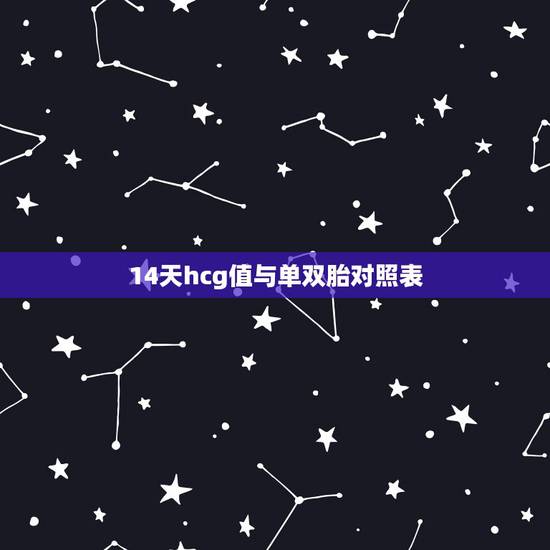14天hcg值与单双胎对照表，月经期hcg正常值对照表