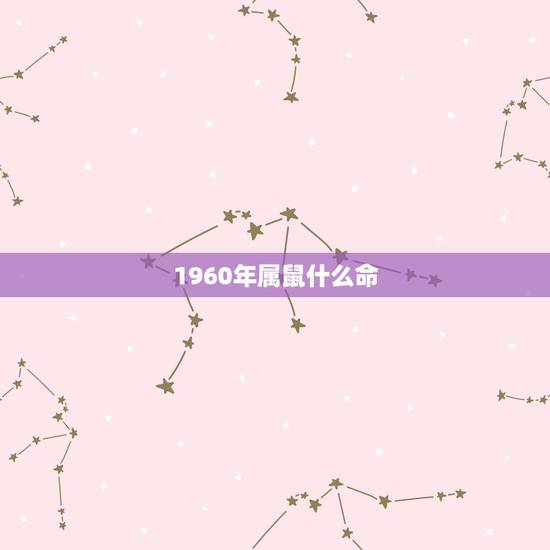1960年属鼠什么命,1960年生人是什么命 1960年属鼠什么命,1960年生人是什么命