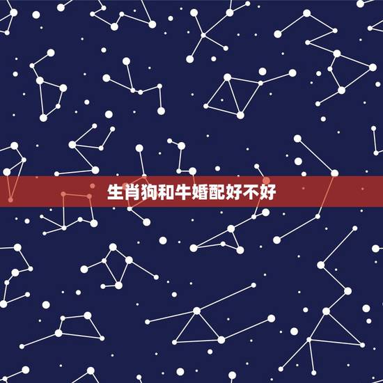 生肖狗和牛婚配好不好，属狗和属牛相配吗？