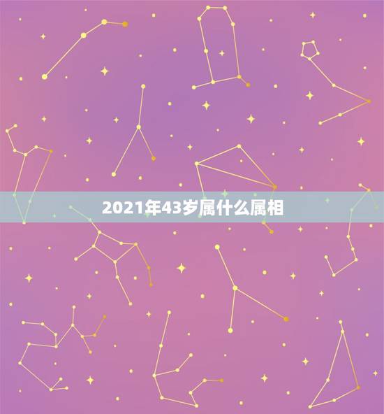 2021年43岁属什么属相，十二生肖年龄对照表