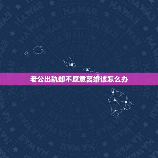 老公出轨却不愿意离婚该怎么办，老公出轨了，一直闹着要离婚，我不想离婚，