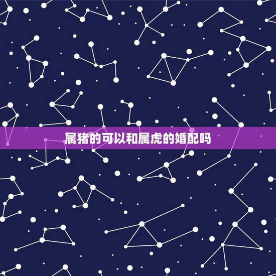 属猪的可以和属虎的婚配吗,属猪和属虎可以在一起吗? 属猪的可以和属虎的婚配吗,属猪和属虎可以在一起吗?