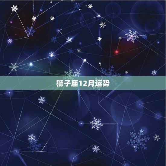 狮子座12月运势，狮子座2012年的各月运势