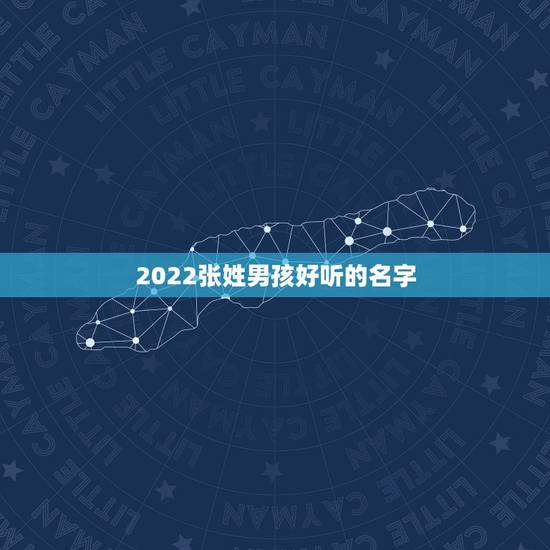 2022张姓男孩好听的名字，姓张的男孩名字简洁的