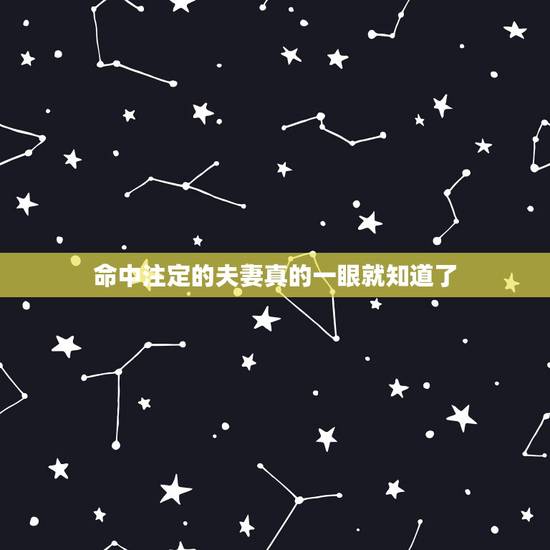 命中注定的夫妻真的一眼就知道了,婚姻中夫妻的缘分,真的是命中注定吗? 命中注定的夫妻真的一眼就知道了,婚姻中夫妻的缘分,真的是命中注定吗?