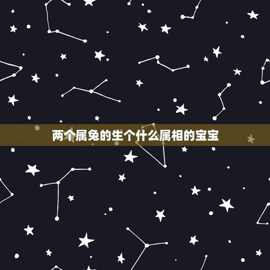 两个属兔的生个什么属相的宝宝，属兔的夫妻生什么属相的孩子好