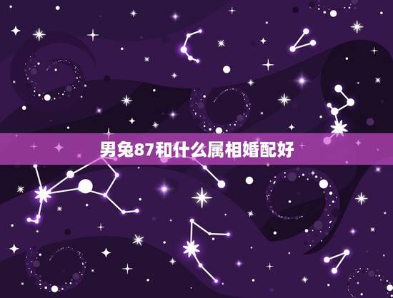 男兔87和什么属相婚配好，1987年属兔和什么属相结婚最好