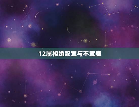 12属相婚配宜与不宜表,十二生肖婚配 12属相婚配宜与不宜表,十二生肖婚配