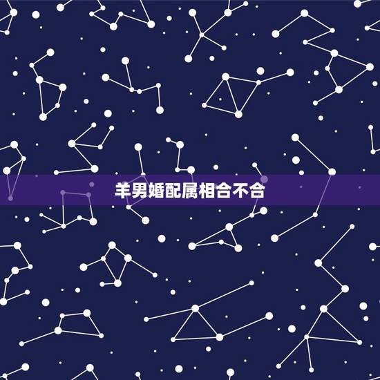 羊男婚配属相合不合，属羊男和属羊女配吗？