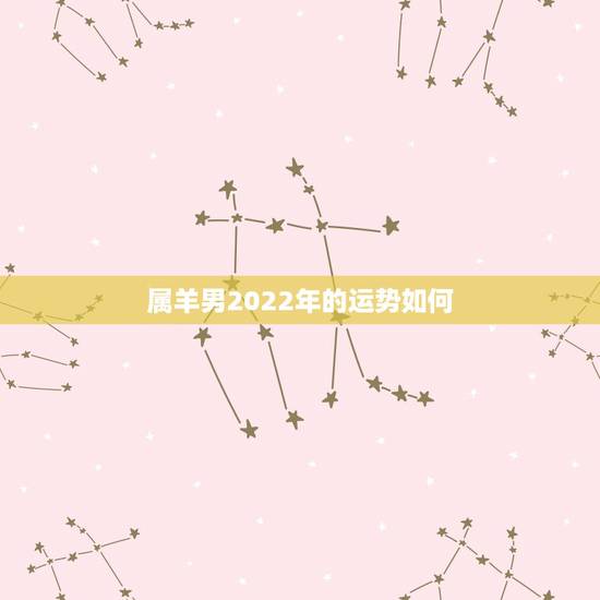 属羊男2022年的运势如何，12生肖运势2022 年运势详解势详解