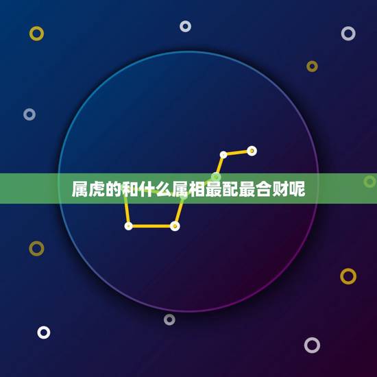 属虎的和什么属相最配最合财呢，属虎和什么属相合财