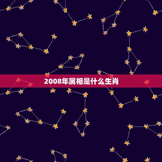 2008年属相是什么生肖，2008年是什么生肖年
