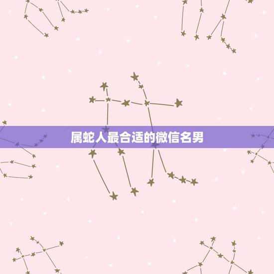 属蛇人最合适的微信名男，1977年属蛇微信名2022
