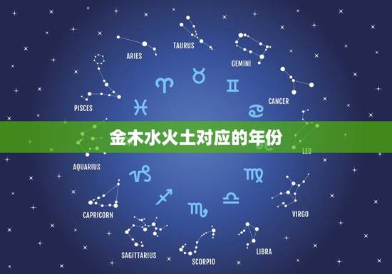 金木水火土对应的年份，金木水火土五行查询表