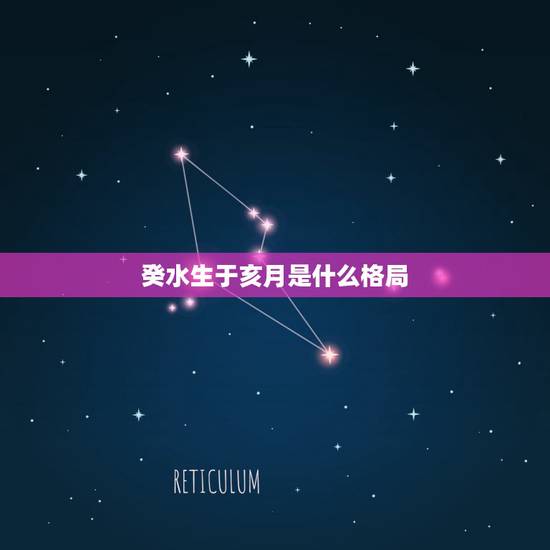 癸水生于亥月是什么格局，丁卯辛亥癸未丙辰