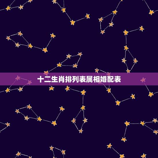 十二生肖排列表属相婚配表,十二生肖匹配表 十二生肖排列表属相婚配表,十二生肖匹配表