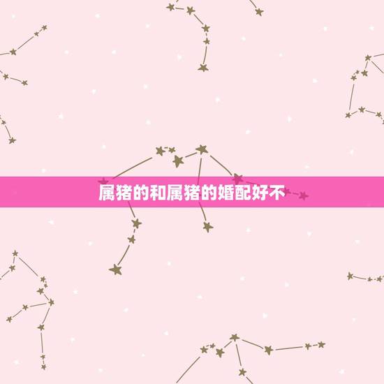 属猪的和属猪的婚配好不,属猪的与什么相配最好 属猪的和属猪的婚配好不,属猪的与什么相配最好