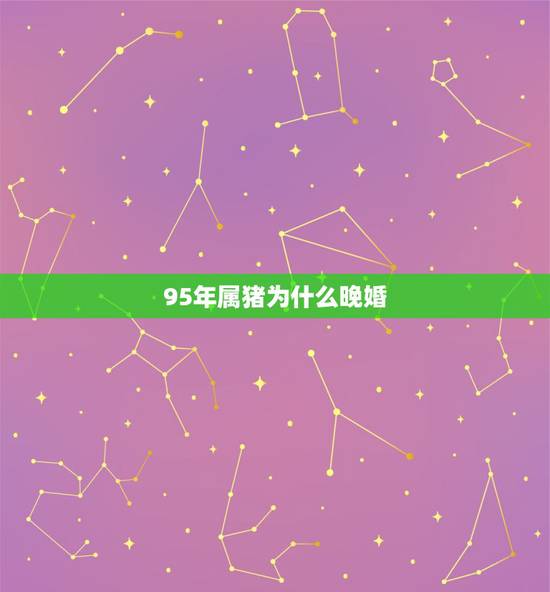 95年属猪为什么晚婚,95年属猪女的桃花运 95年属猪为什么晚婚,95年属猪女的桃花运