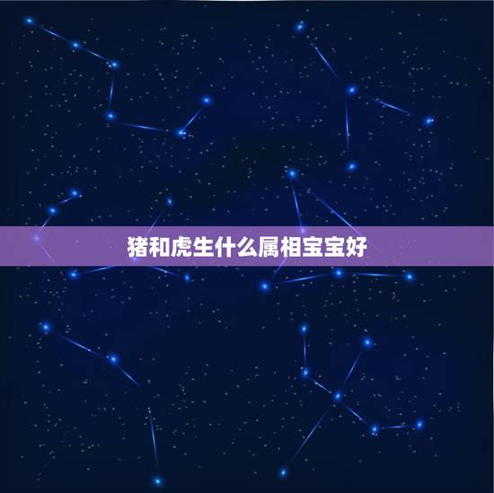 猪和虎生什么属相宝宝好，83年猪和86年虎生什么属相的孩子好呢