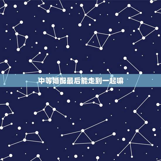 中等婚配最后能走到一起嘛，生肖狗和生肖猪在一起会走到最后吗？