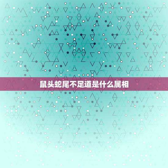 鼠头蛇尾不足道是什么属相，鼠头蛇尾不足道，三头两尾却为奇，猜十二生肖