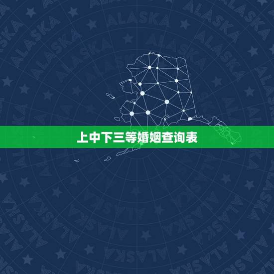 上中下三等婚姻查询表
