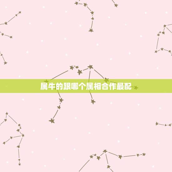 属牛的跟哪个属相合作最配，属牛的和什么属相最配