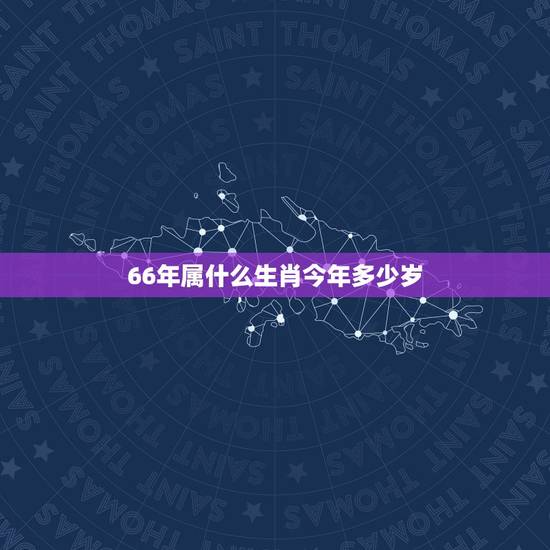 66年属什么生肖今年多少岁，请问今年66岁是什么生肖