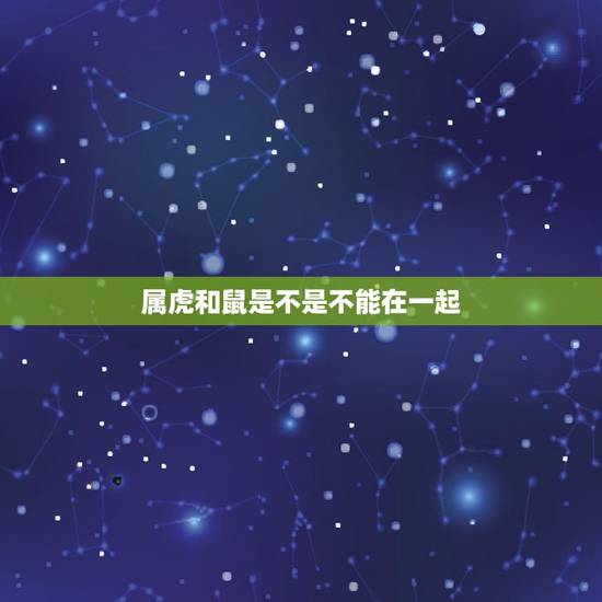 属虎和鼠是不是不能在一起,属虎的跟属鼠能在一起吗 属虎和鼠是不是不能在一起,属虎的跟属鼠能在一起吗