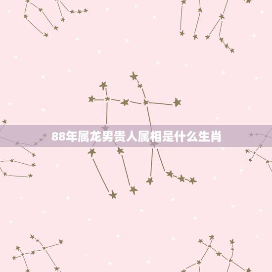 88年属龙男贵人属相是什么生肖，1988属龙的人运势忌什么属相