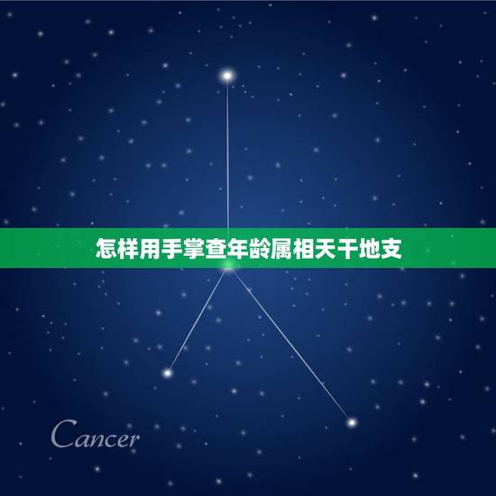 怎样用手掌查年龄属相天干地支，年龄生肖怎么算