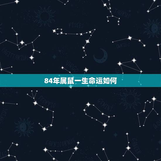 84年属鼠一生命运如何,84年属鼠人最穷不过36岁 84年属鼠一生命运如何,84年属鼠人最穷不过36岁