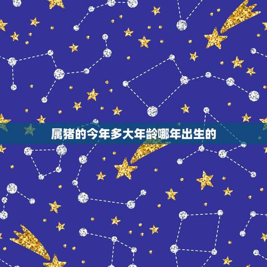 属猪的今年多大年龄哪年出生的,猪今年多大2022 属猪的今年多大年龄哪年出生的,猪今年多大2022
