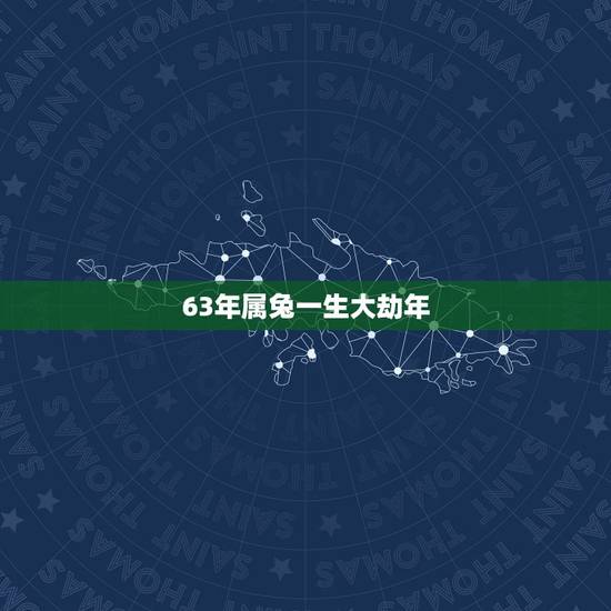 63年属兔一生大劫年，属兔人63年过七劫