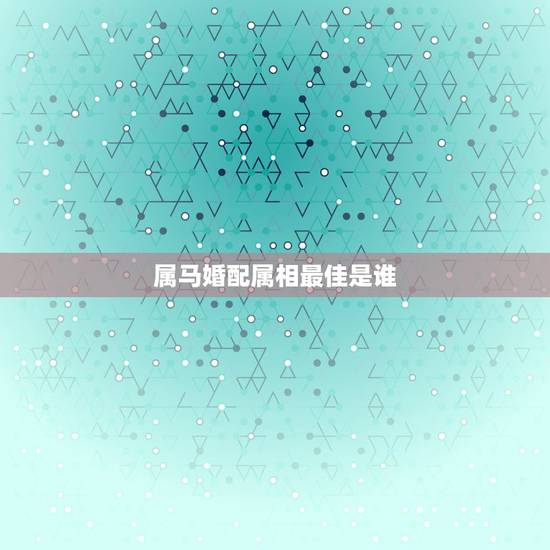 属马婚配属相最佳是谁,属马的最佳配偶是什么? 属马婚配属相最佳是谁,属马的最佳配偶是什么?