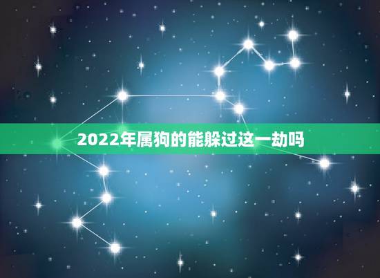 2022年属狗的能躲过这一劫吗，属狗人怎么摆脱困境