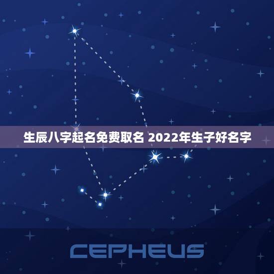 生辰八字起名免费取名 2022年生子好名字