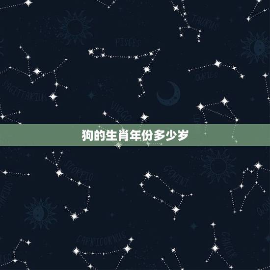 狗的生肖年份多少岁,属狗的年份 狗的生肖年份多少岁,属狗的年份